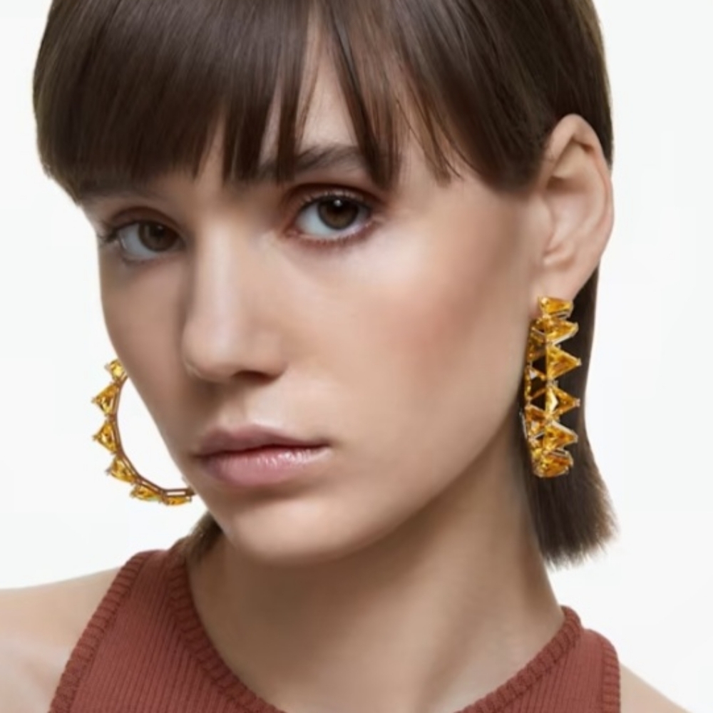Swarovski Ortyx Crystal Hoop Earrings - Picture 3 of 3